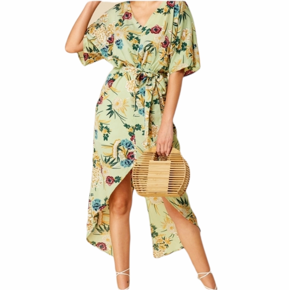 💥HP🥳 NWT Yoins Asymmetrical Floral Dress Size Large